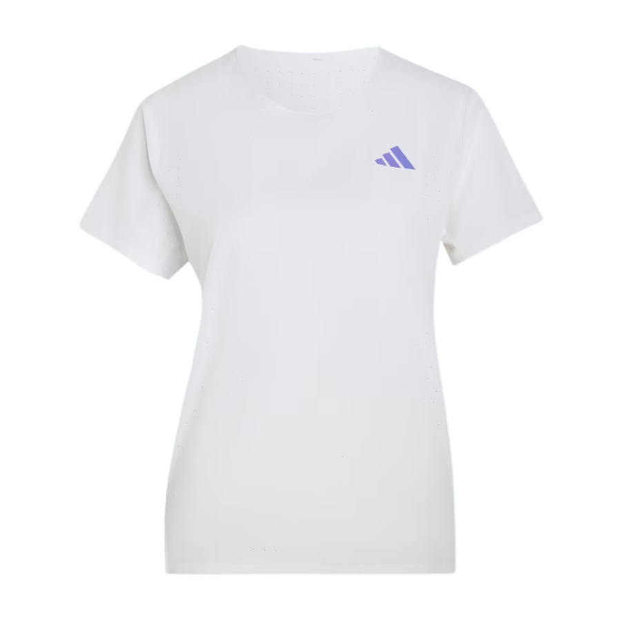 Adidas Adidas Running T Shirts Women's White/Sun Purple Crew Neck