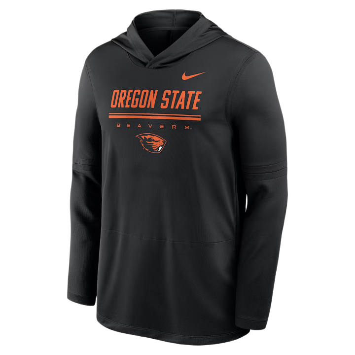 Nike Nike College Sweatshirts Men's Black Hooded Non Detachable Moderate