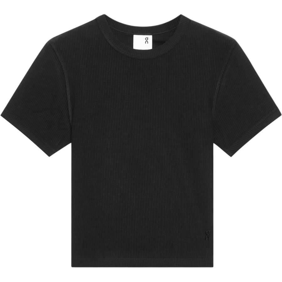 On On T Shirts Women's Black Crew Neck