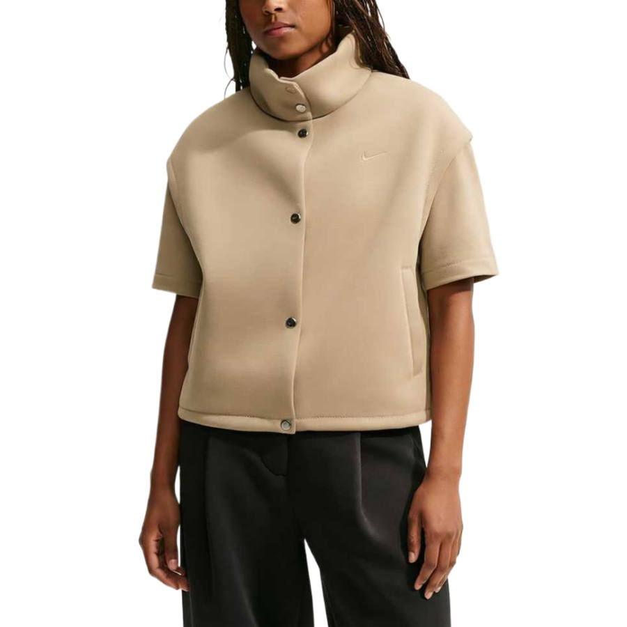 Nike Nike Vests Women's Parachute Beige/Parachute Beige Stand Collar Moderate
