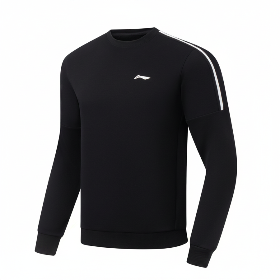 Li-Ning Li Ning Sweatshirts Men's Black Crew Neck Moderate