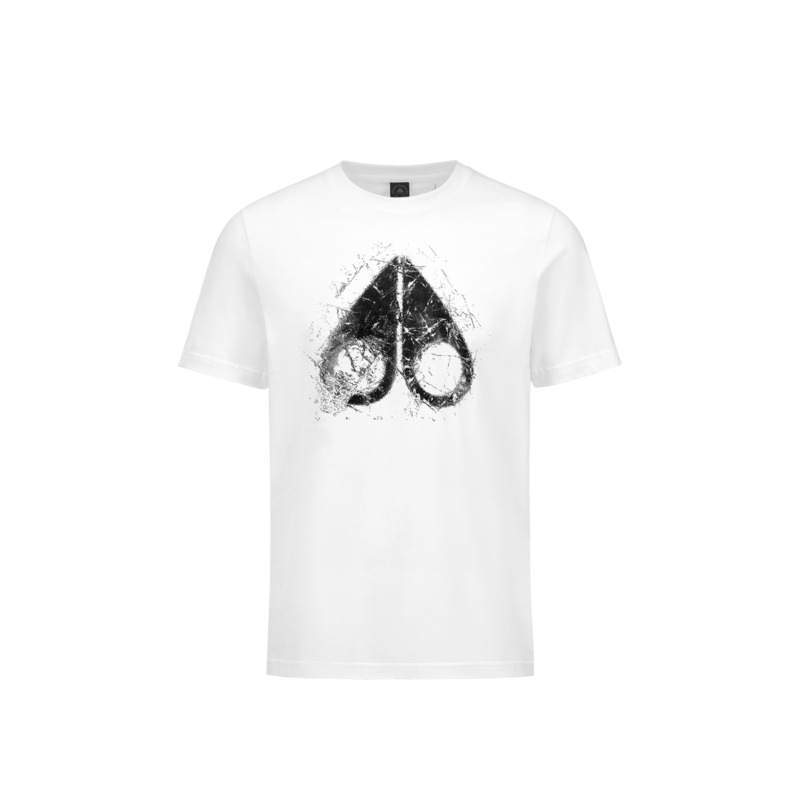 Moose Knuckles T Shirts Men's White Crew Neck