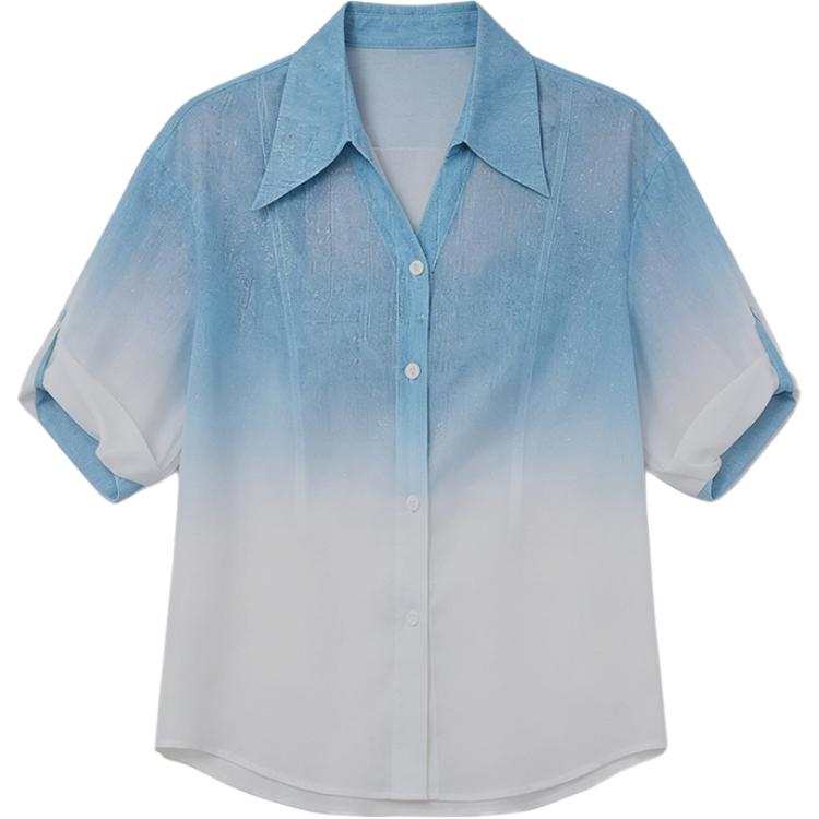 SIXUSICHOU Shirts Women's Top Polo Collar Thin Other