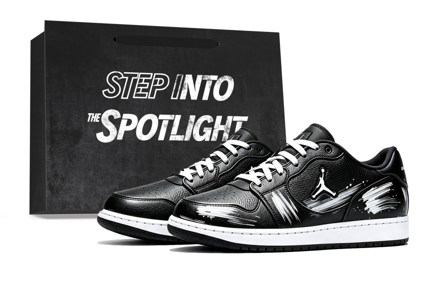 Jordan Jordan COURT CONNECT Skateboard Shoes Men's Low Top Black & White