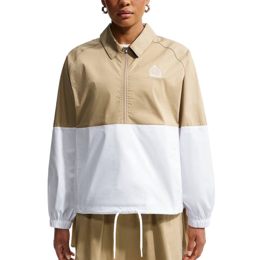 Nike Nike Sportswear Jackets Women's Parachute Beige/White/White Lapel Moderate