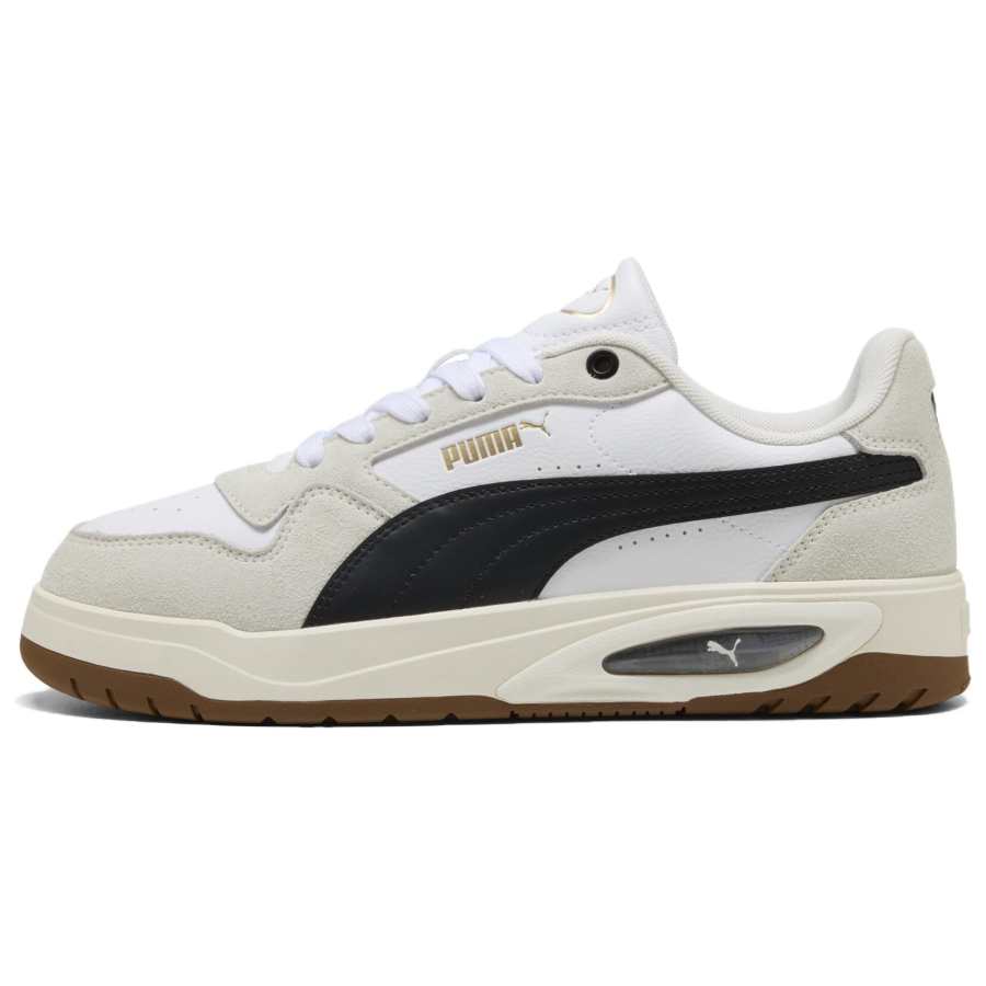 PUMA Shuffle Skateboard Shoes Unisex Low Top White Black