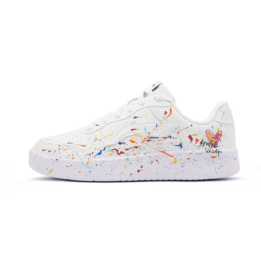 Li-Ning Li Ning Floating Boat Skateboard Shoes Unisex Low Top Pure White