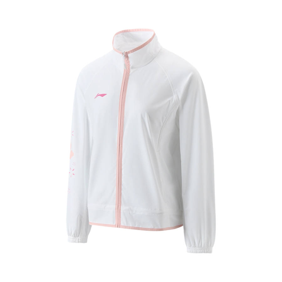 Li-Ning Li Ning Badminton Collection Badminton Jerseys Women's White Stand Collar Moderate