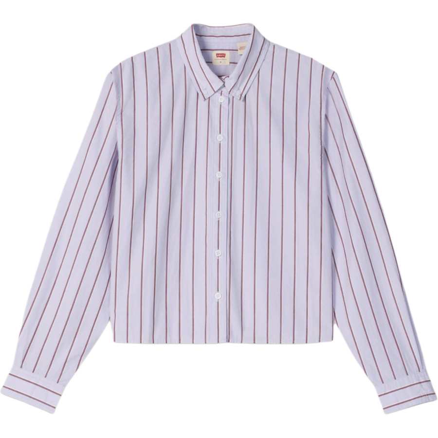 Levis Shirts Women's Light Purple Lapel Thin Straight Fit
