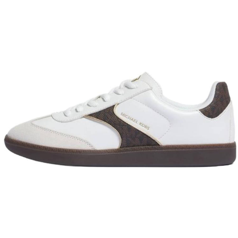 MICHAEL KORS Skateboard Shoes Women's Low Top White & Light Gray