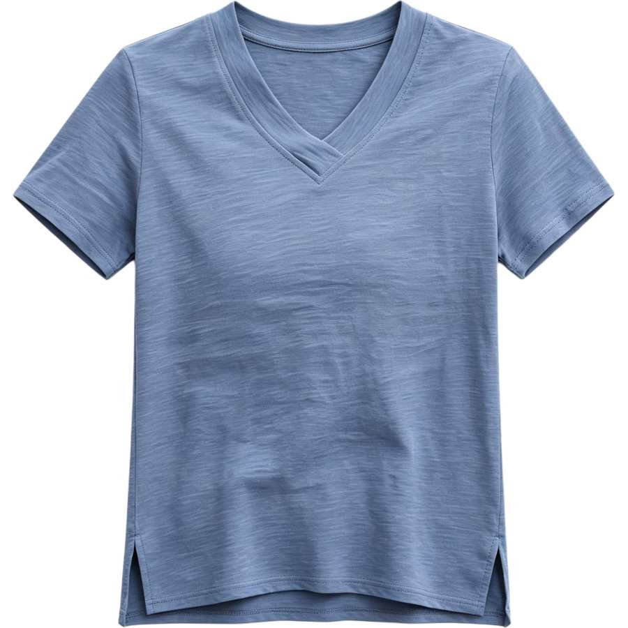 SIXUSICHOU T Shirts Women's V Neck Moderate Straight Fit