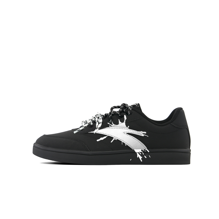ANTA Active Skateboard Shoes Men's Low Top Black/White/Silver