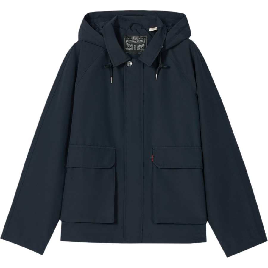 Levis Levis Jackets Men's Black Hooded Detachable Thin Straight Fit