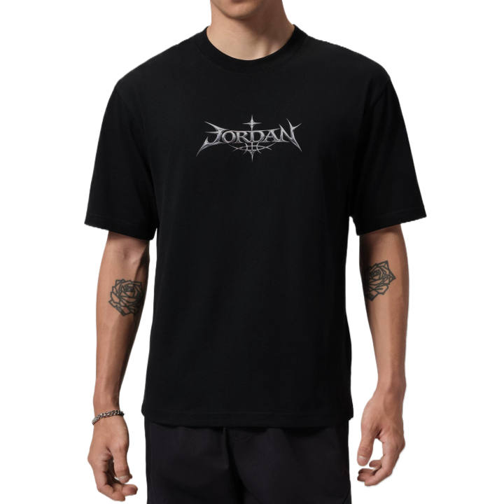 Jordan Jordan T Shirts Men's Black Crew Neck Moderate