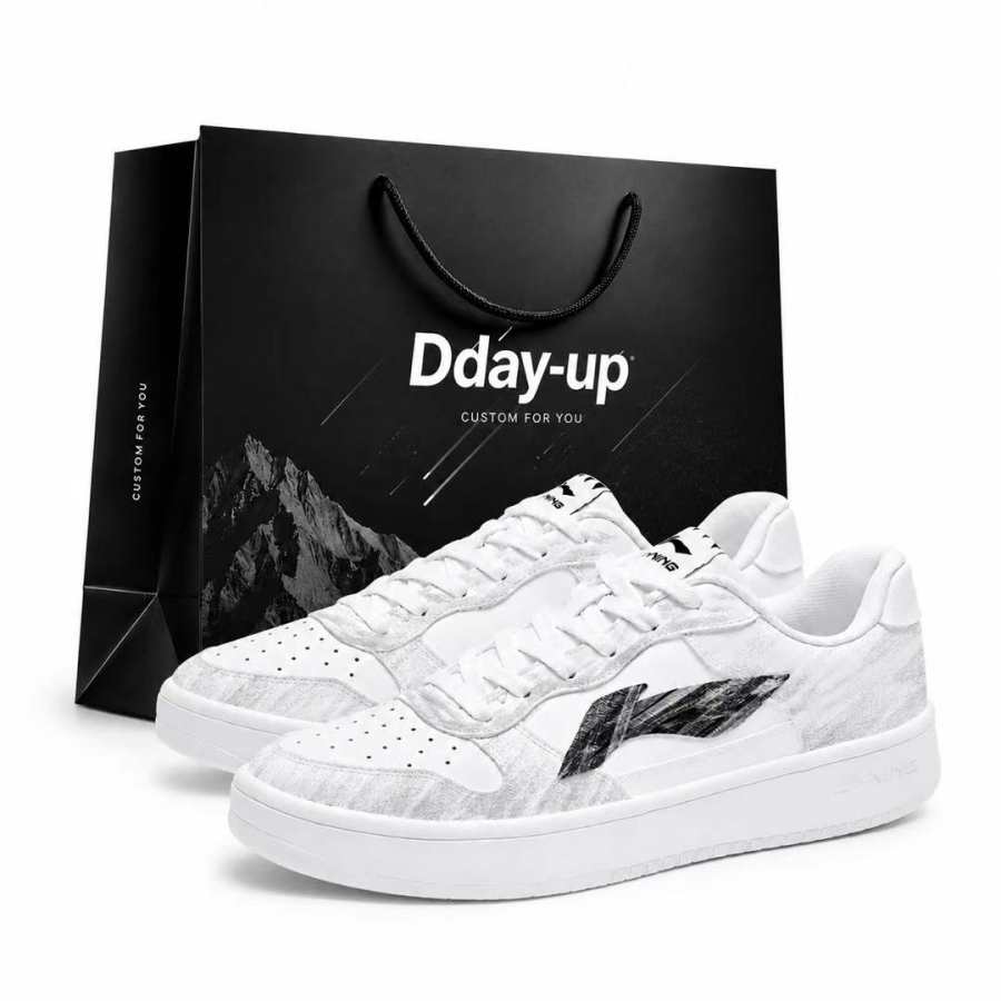 Li-Ning Li Ning Floating Boat Skateboard Shoes Unisex Low Top Black White Gray