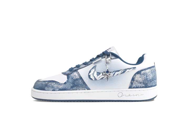 Nike Nike EBERNON Skateboard Shoes Men's Low Top Blue/White