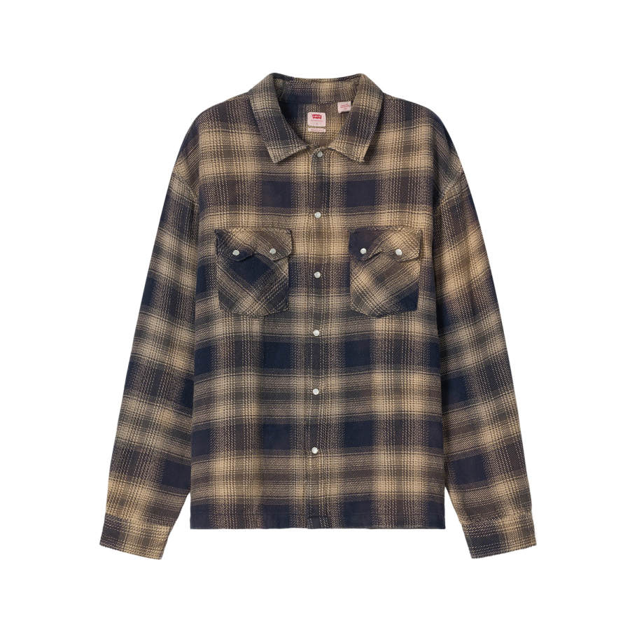 Levis Levis Shirts Men's Khaki Plaid Lapel Moderate