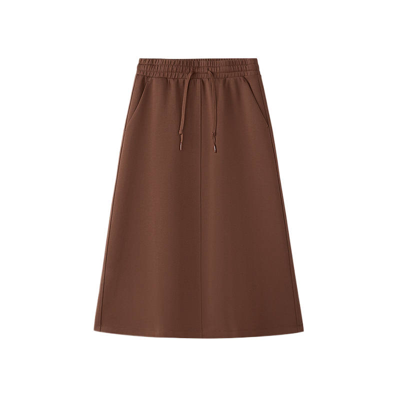 Skechers Knit Long Skirts Women's Maroon Umber 06L0 Moderate Midi Skirt