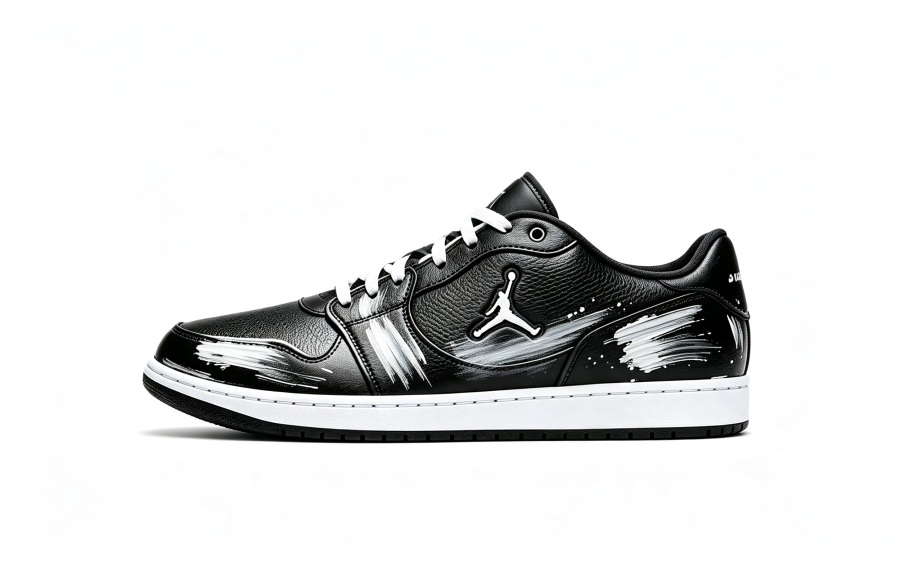 Jordan Jordan COURT CONNECT Skateboard Shoes Men's Low Top Black & White