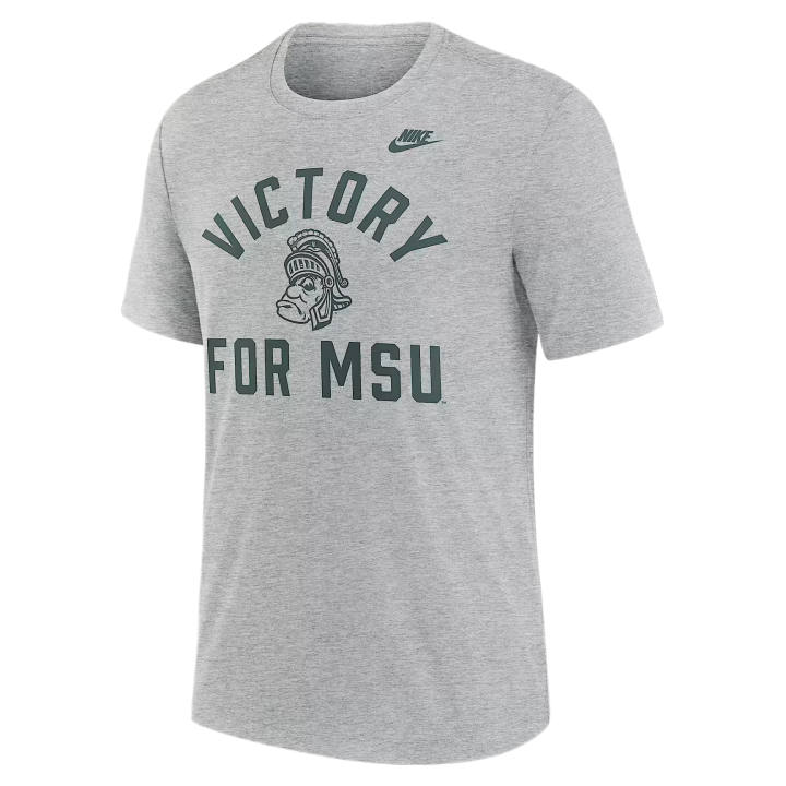 Nike Nike College T Shirts Men's Gray Crew Neck Moderate