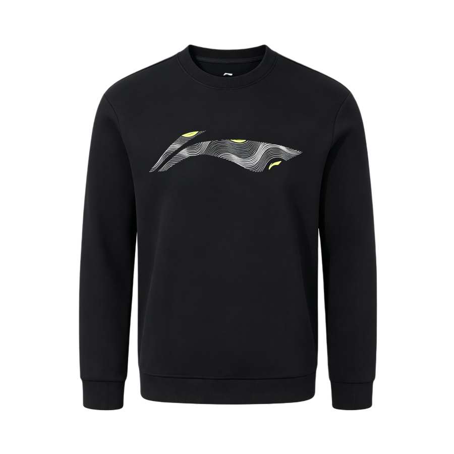 Li-Ning Li Ning Sweatshirts Men's Black Crew Neck Thickened Regular