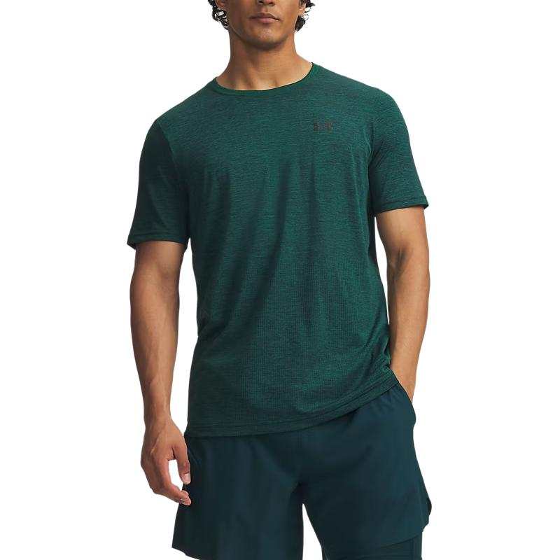 Under Armour Vanish Elite Seamless T Shirts Men's Arden Green/Absolute Black Crew Neck Moderate