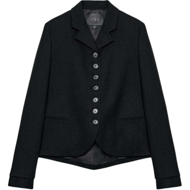 ZARA ZW Business Suits Women's Black Lapel