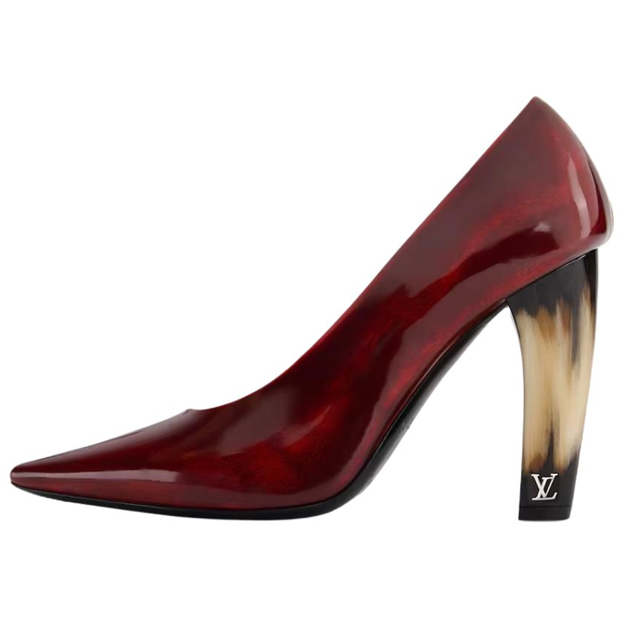 LOUIS VUITTON High Heels Women's Low Top Red