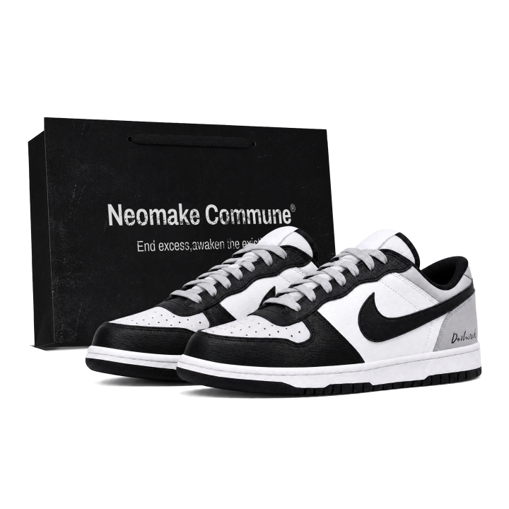 Nike Nike Duke Skateboard Shoes Unisex Low Top Black White Gray Color Block Patchwork