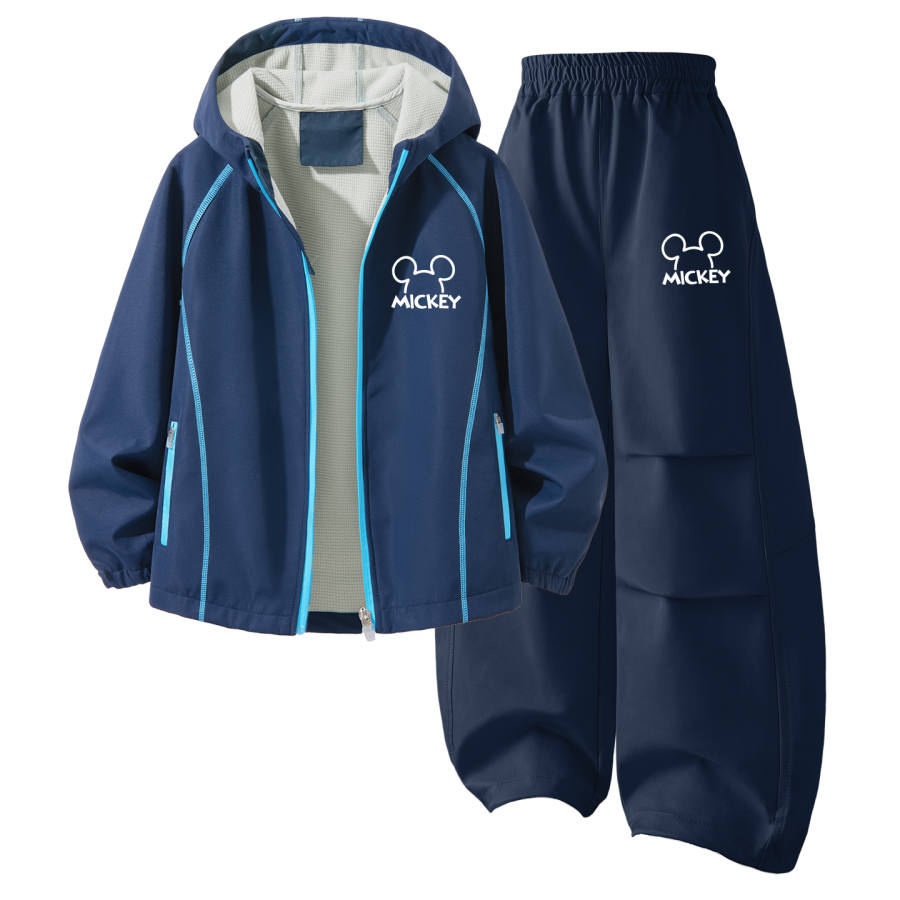 Disney Kids Casual Sportswear Hooded Non Detachable Moderate Stretch Breathable