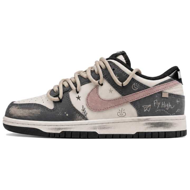Nike Nike Dunk Skateboard Shoes Unisex Low Top Gray/Pink