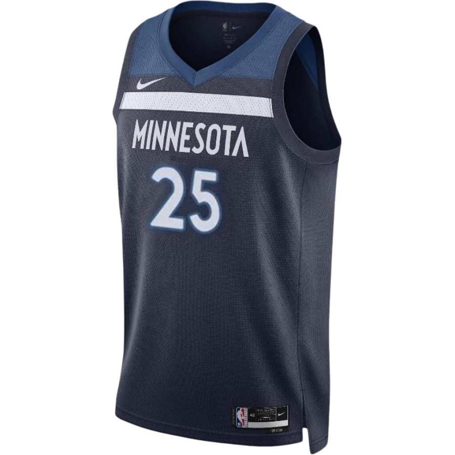 Nike Nike Minnesota Basketball Jerseys Unisex Dark Navy Blue V Neck Moderate