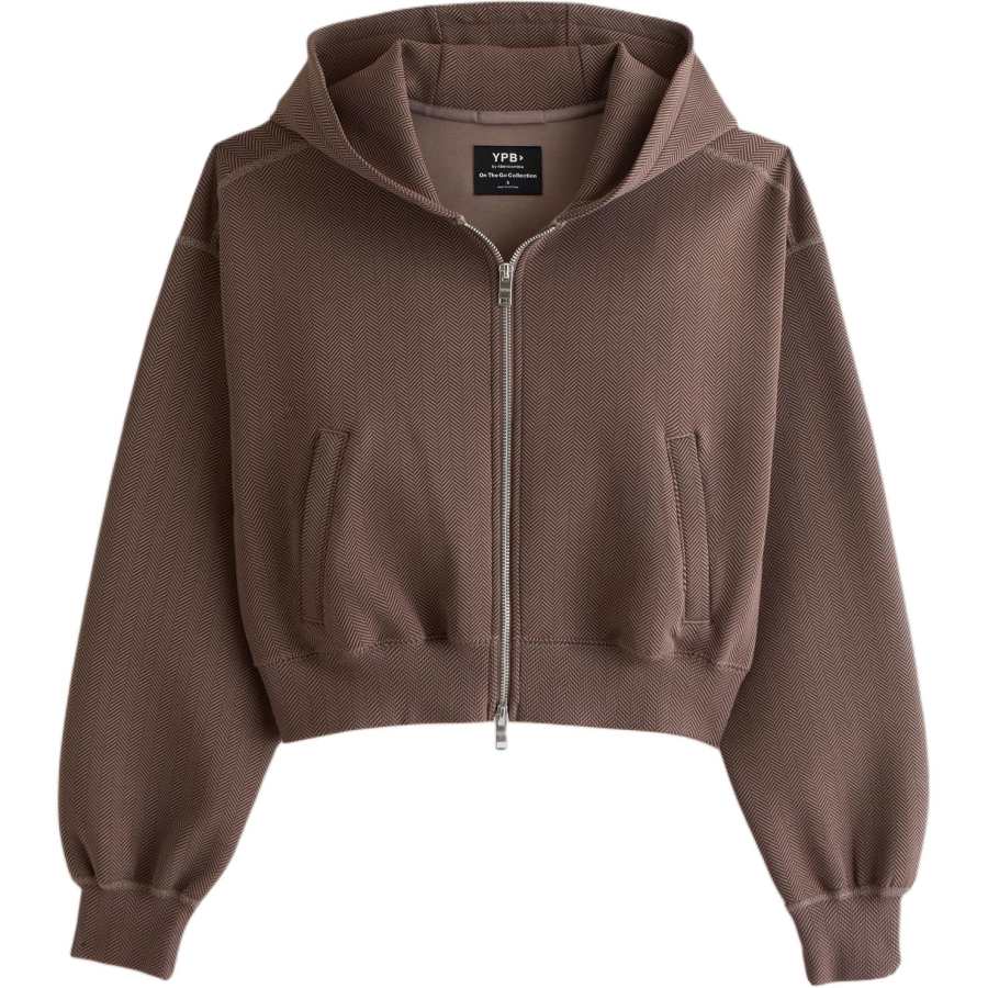 Abercrombie&Fitch Sweatshirts Women's Brown Hooded Non Detachable Thickened