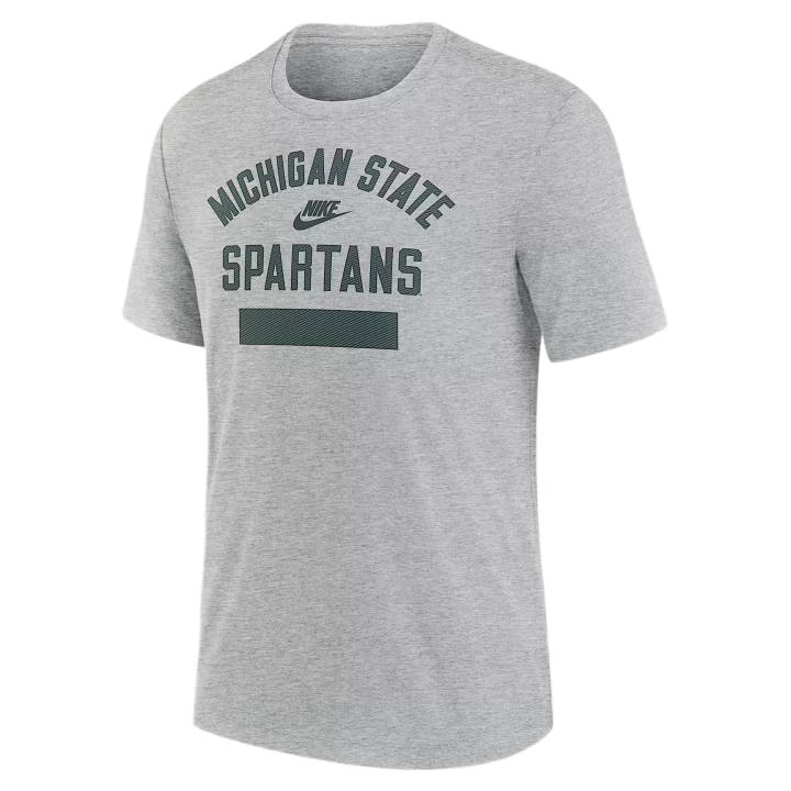 Nike Nike College T Shirts Men's Gray Heather Crew Neck Moderate