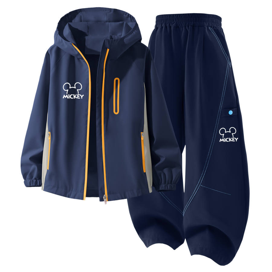 Disney Kids Casual Sportswear Hooded Non Detachable Moderate Stretch Breathable