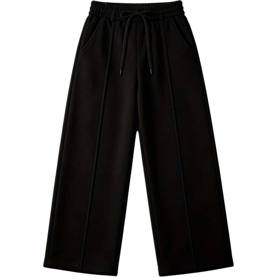 BALENO Casual Pants Women's Thickened And Fleece Lined Wide Leg Pants