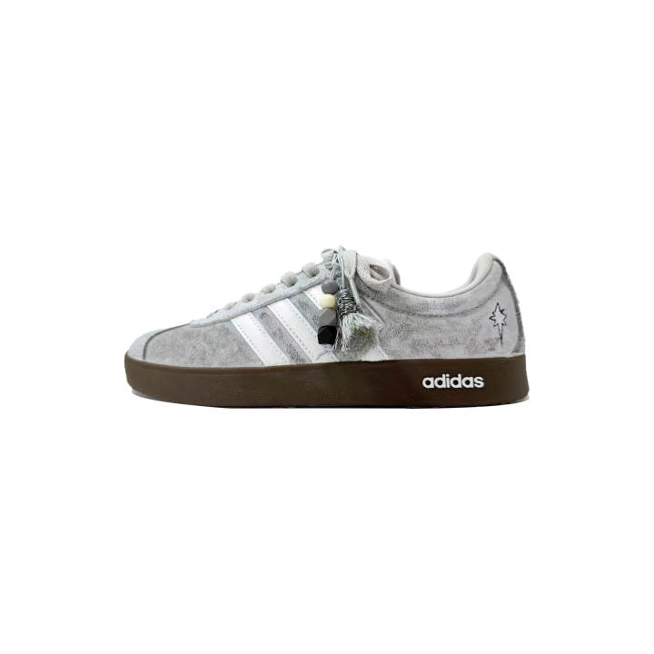 Adidas Adidas VL COURT 2.0 Gray Track, Classic And Versatile Low top Skateboard Shoes Unisex Gray White