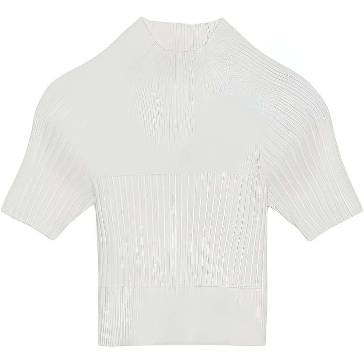 ZARA Sweaters Women's White Stand Collar Moderate Other