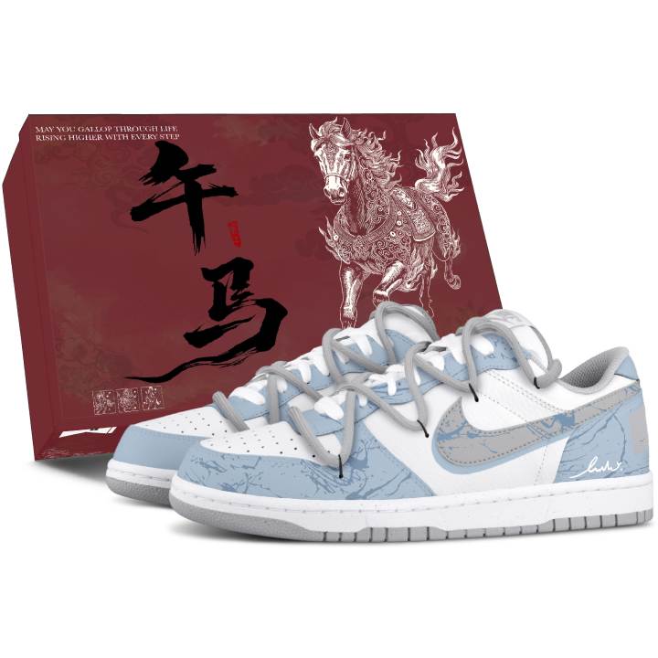 Nike Nike Dunk Skateboard Shoes Men's Low Top Blue/Gray