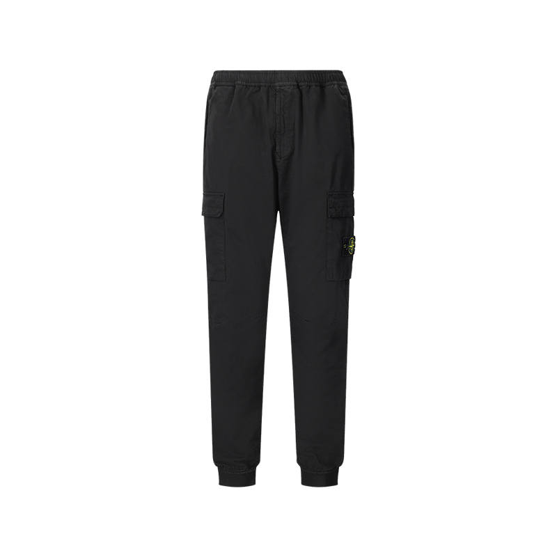STONE ISLAND Casual Pants Men's Black Moderate Tapered Pants