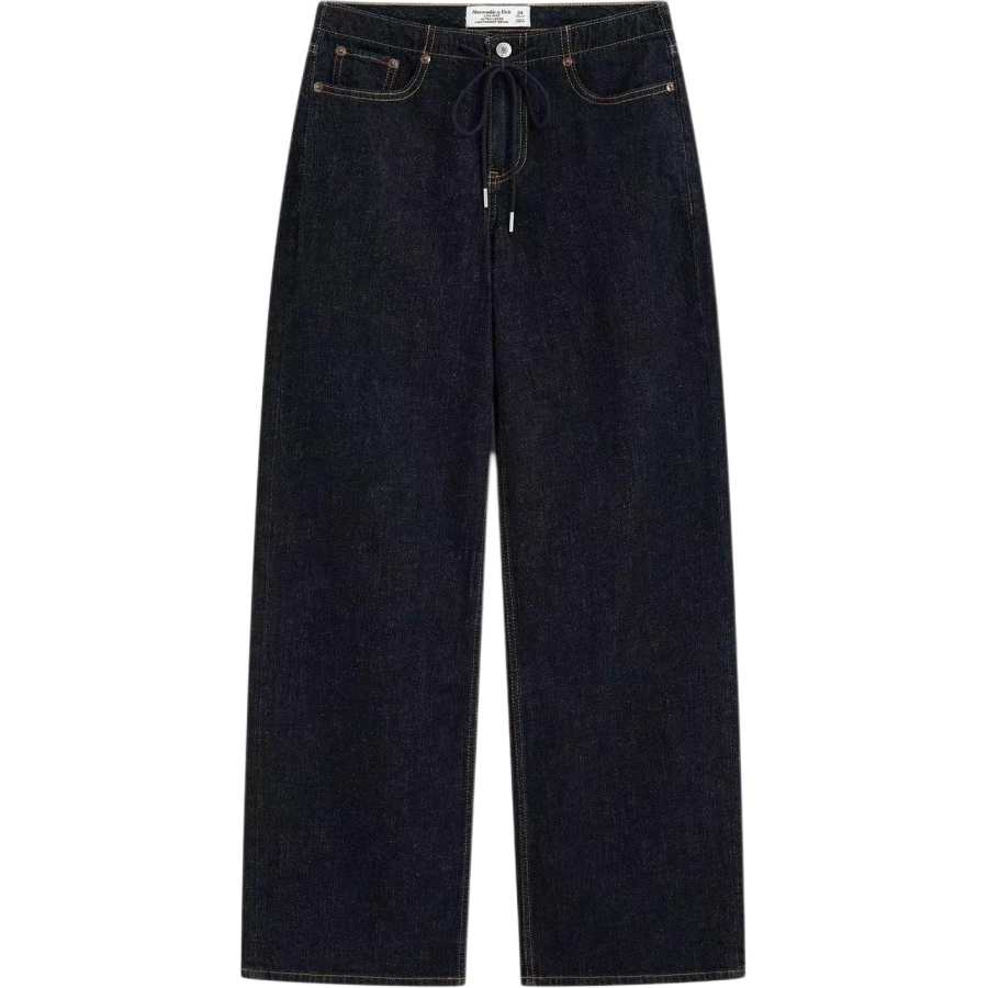 Abercrombie&Fitch Jeans Women's Blue Black Moderate Straight Fit Pants