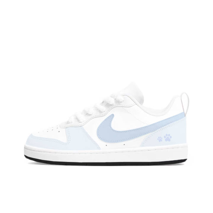 Nike Nike Court Borough Skateboard Shoes Women's Low Top White Blue