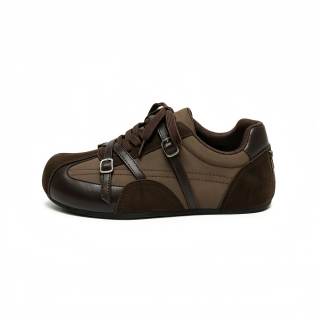 JBBCN German Army Trainers Women's Low Top Brown