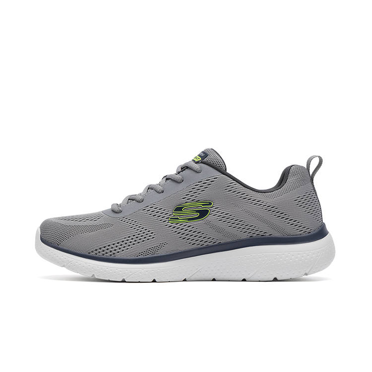 Skechers Running Shoes Men's Low Top Gray/Marine Blue