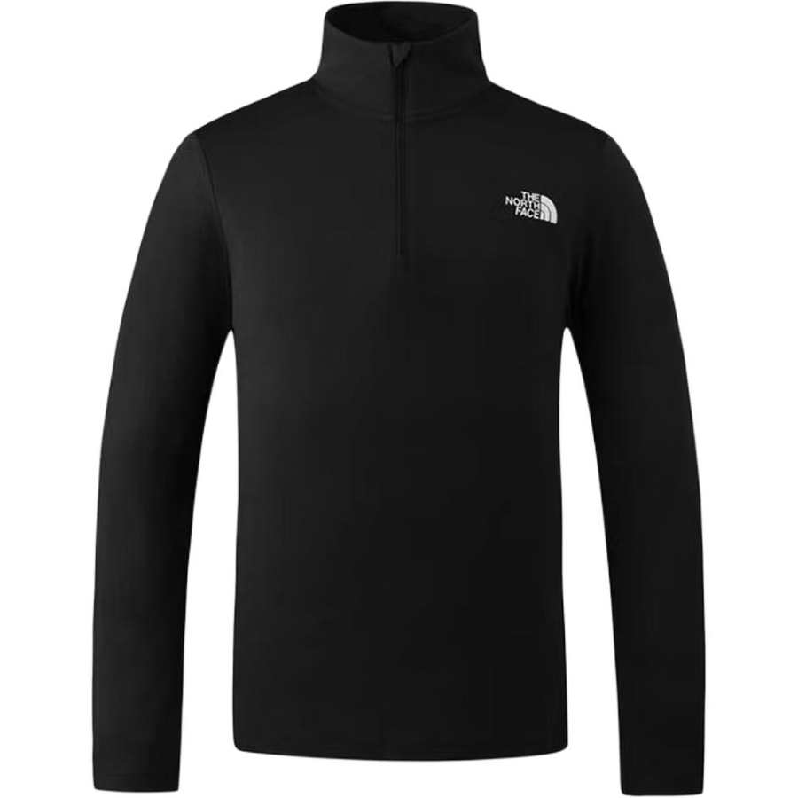 THE NORTH FACE Quick Dry T Shirts Men's JK3/Cosmic Black Stand Collar Thin