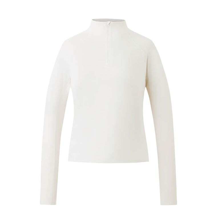 THE NORTH FACE Quick Dry T Shirts Women's QNI/Dune White Stand Collar Moderate