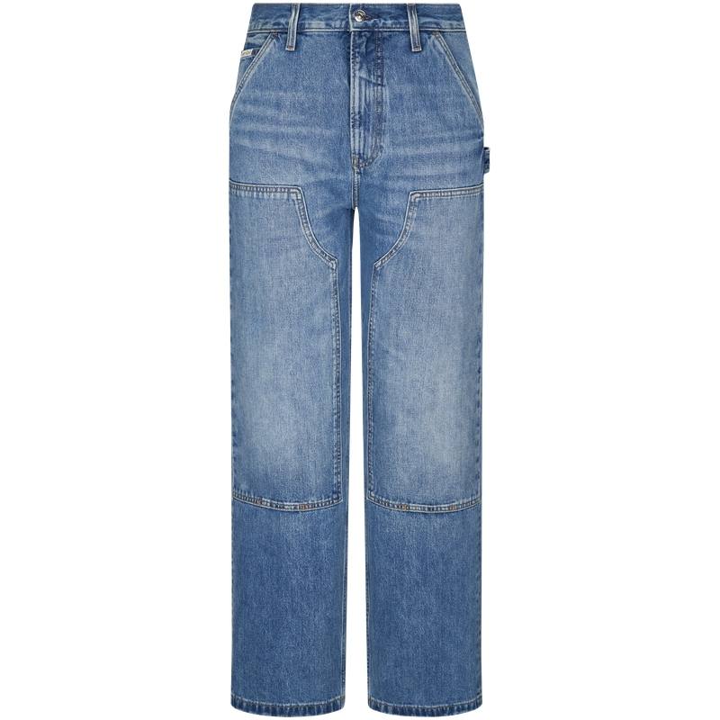 Calvin Klein Jeans Men's 8WY Washed Blue Moderate Straight Fit Pants