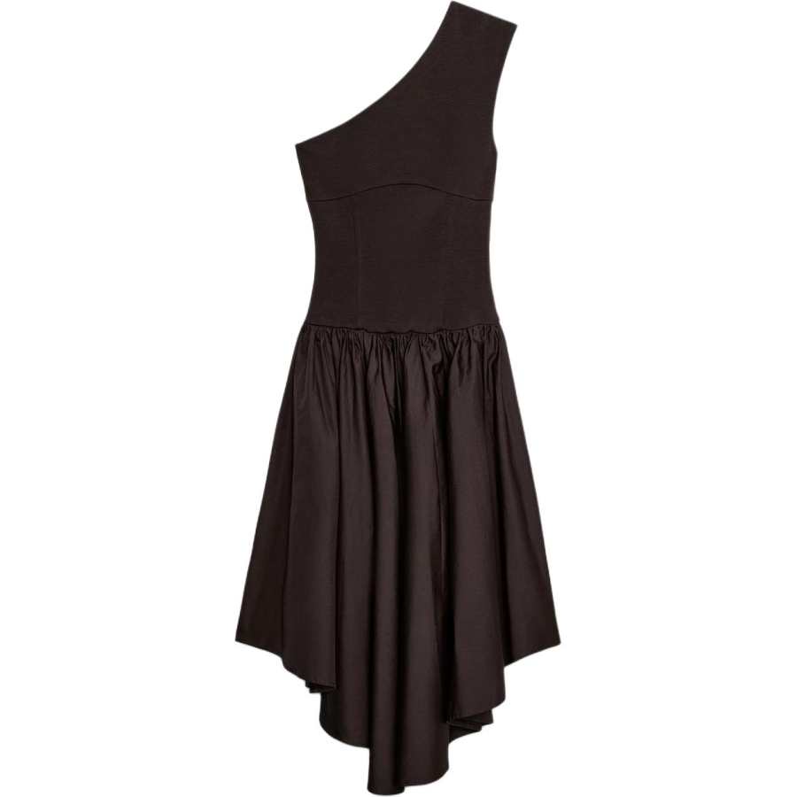 ZARA Sleeveless Dresses Women's Dark Brown Moderate Midi Skirt