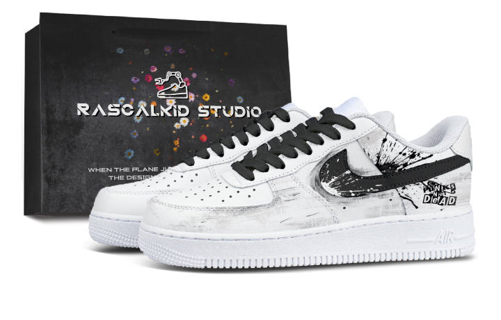 Nike Nike Air Force 1 Skateboard Shoes Unisex Low Top Black