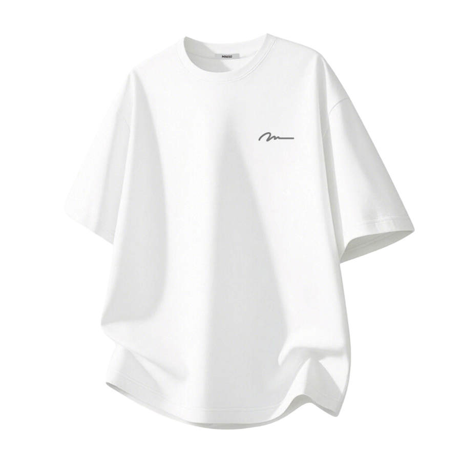 MINISO T Shirts Unisex Crew Neck Moderate Heavyweight
